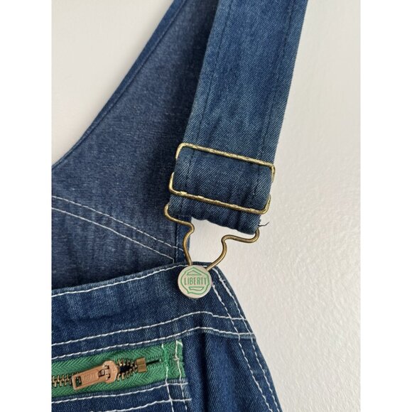 Vintage Liberty Denim Carpenter Farm Overalls Mens Workwear Chore Blue Jean - Picture 9 of 16